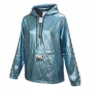Victoria's Secret PINK Metallic Teal Hooded Jacket